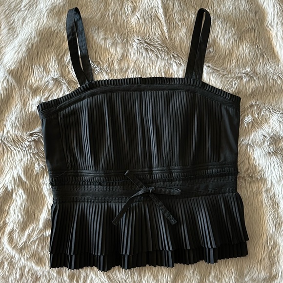 WHBM Pleated Poplin Bustier - Picture 4 of 11